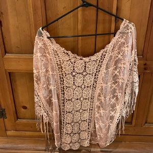 Vocal top one size crochet sheer